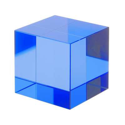 Glaswürfel Hellblau MSCL 1, MSCL 2